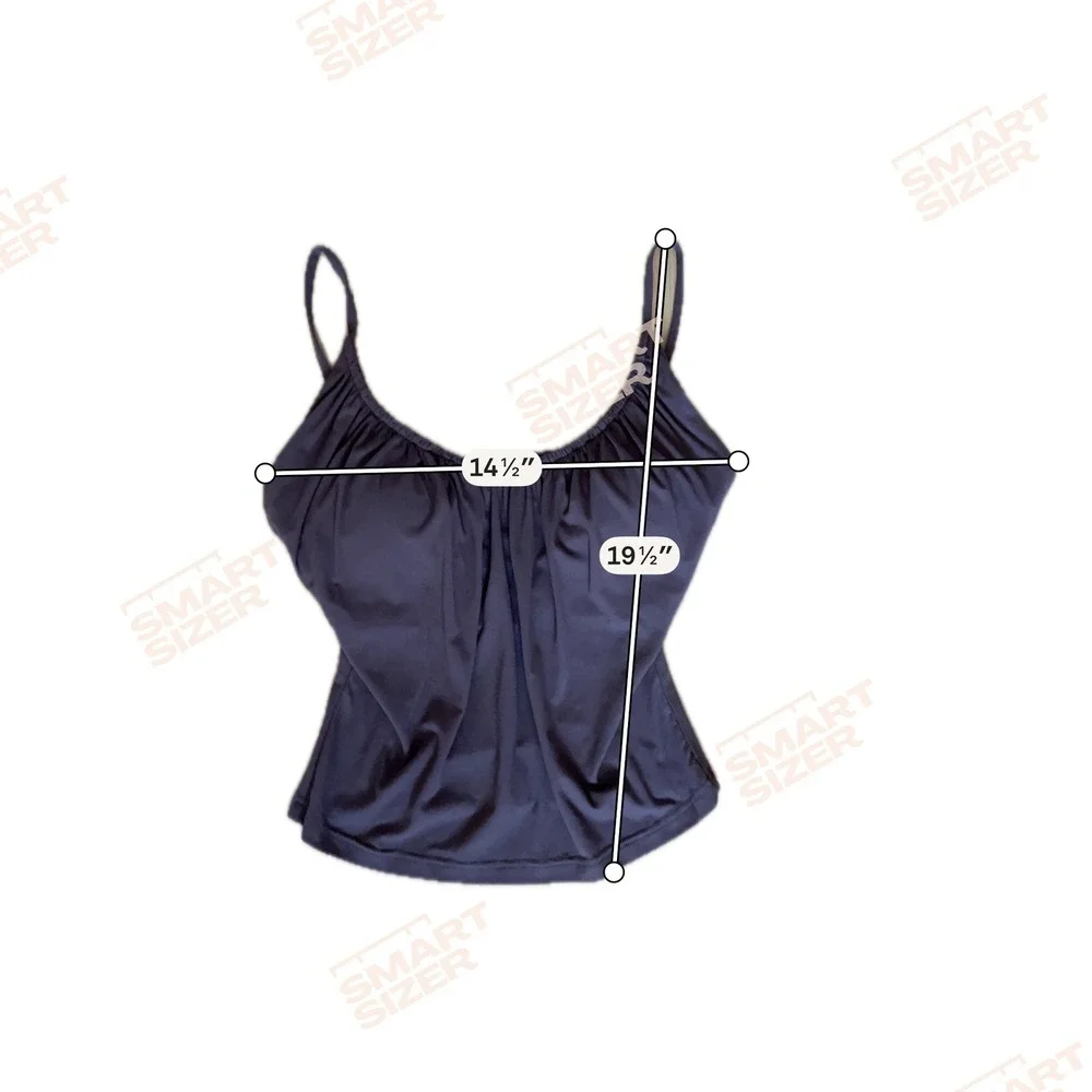OGL Camisole Brami Tank Top Size S Brown Gathered Built-in Bra w/ Removable Pads